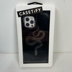 Casetify Snake Reptile Black & Silver iPhone 12 Pro Case
